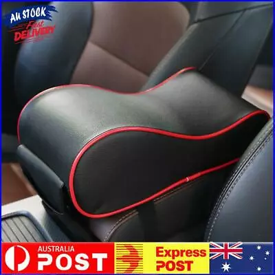 $18.99 • Buy PU Leather Memory Foam Console Armrest Cushion Car Accessories (Black+Red) AU