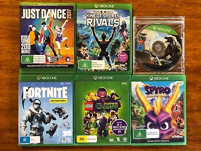 XBOX ONE GAMES X 6. Fortnite Spyro Marvel Kinect Dance Ark • $60
