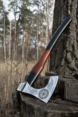 Hand Made Carbon Steel Hunting Viking Hatchet Tomahawk Tactical Battle Ready Axe • $99