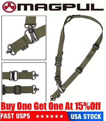 Magpul MS4 DUAL QD Multi-Mission 2 Point Sling MAG518 - Green • $19.99