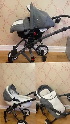 Bebeboo Travel System. Pram Frame Broken (May Be Fixed) With Car Seat Piece • £25