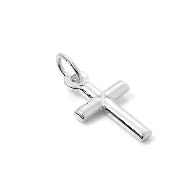 Small Plain Real 925 Sterling Silver Cross Charm Christian Charms Religious • $9.01