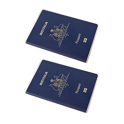 $3.99 • Buy 2X Passport Cover Transparent Protector Travel Clear Holder Organizer Wallet