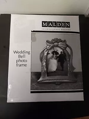 WEDDING BELL PEWTER FRAME By Malden International Designs Holds 3 X 5 Picture. • $2.50