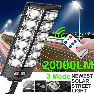 Solar Street Light Outdoor Motion Sensor Lamp Commercial Dusk To Dawn Road Lamp • $29.69