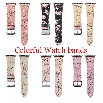 $16.99 • Buy Replacement Leather Strap IWatch Band Apple Watch Band Series 7 SE 6 5 4 3 2 1