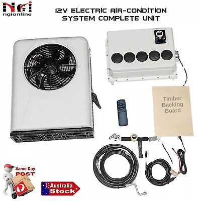 $1288 • Buy 12v Split System 12000 Btu Ac Air Condition Rv Caravan Truck Semi Bus Cabin Boat