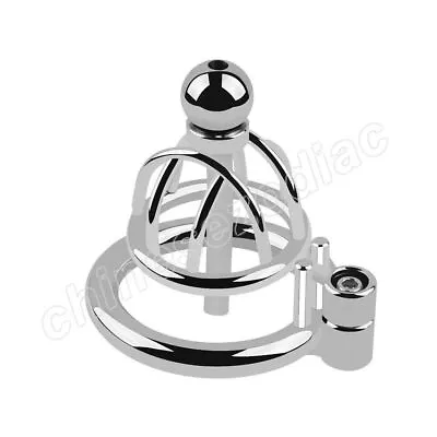 Male Chastity Device Sissy Small Metal Cage RingsSounds Stealth Lock Cage • $37.62