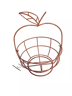 Vintage Apple Wire Basket.  Swings.  Approximately 10” X 7.5”. • $5