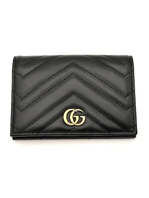 New Gucci Matelasse GG Marmont Passport Case In Black • $549