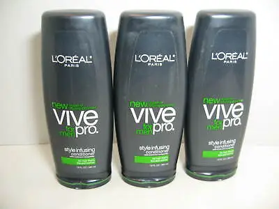 L'Oreal Vive Pro For Men Style Infusing Conditioner Fine & Normal Hair 13 Oz X 3 • $74.99