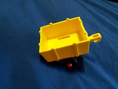 Vintage Fisher Price Little People Yellow Farm Cart Tractor Farmer Wagon Trailer • $12.95