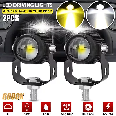Motorcycle Led Headlights High Low Beam Spotlights Work Lamp External Universal • $21.61