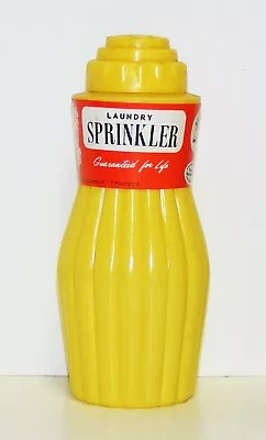 Water Sprinkle Laundry Iron Clothes Vintage Plastic YELLOW Sprinkler Bottle NOS • $30