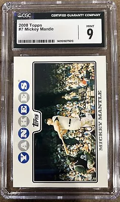 2008 Topps Mickey Mantle #7 CGC 9 Mint Fresh Crystal Clear Case  • $24.95