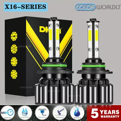 2PCS 4-Sides 9006 HB4 LED Headlight Bulb Kits Low Beam 6000K 120W 32000LM Light • $11.52