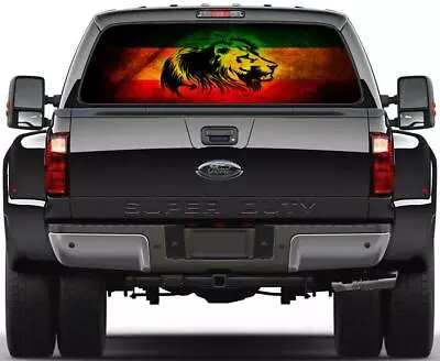 Lion Of Judah Rasta Flag Rear Window Graphic Decal Sticker Car Truck SUV Van 321 • £61.91