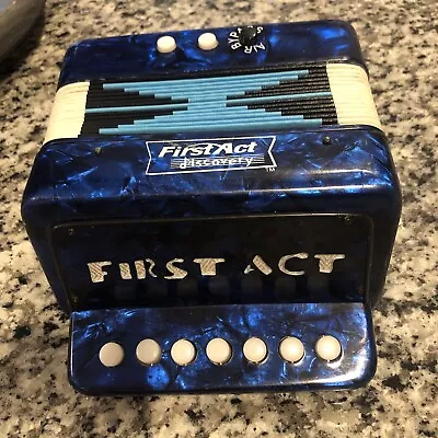 First Act Discovery Kids Blue 7 Keys Beginner Accordion • $2.99