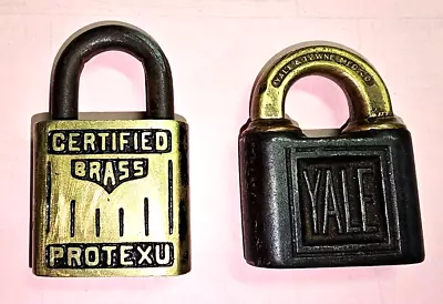 ANTIQUE YALE AND PROTEXU PADLOCK (S) 2 For One Winning Bid.  No Keys. Locked. • $24