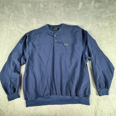 Vintage Eddie Bauer Golf Windbreaker Jacket Sz XL Pullover 90s 2000s Ebtek Navy • $22.49