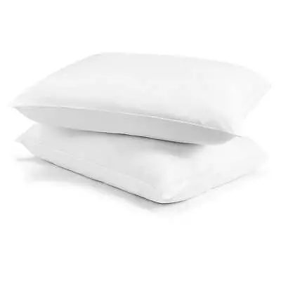 Mainstays Plush Microfiber Bed Pillows 2 Pack Standard Bed Pillow • $20.18