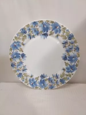 Vintage Serveware Everyday Gibson Dinner Plates 10 Inch - Blue Flowers -lot Of 2 • $20