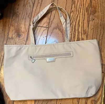 Bella Russo - Tote Bag Beige Faux Leather - Weekender Travel Bag NWOT • $19.99