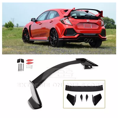 For 16-21 Civic Hatchback JDM Type-R Style GLOSSY BLACK Rear Trunk Wing Spoiler • $169.99