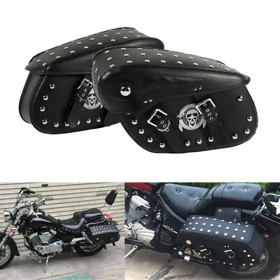 Saddlebags Saddle Bags Luggage For Yamaha V-Star XVS 650 950 1100 1300 Classic • $129.99