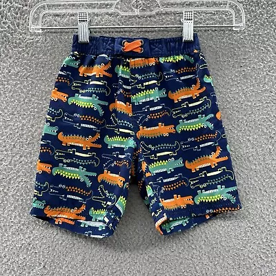 Quad Seven Swim Trunks Baby Boys 24 Months Blue Alligator Swim Shorts Size 24M • $3.95