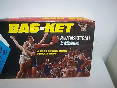 Vintage Cadaco Game Bas-Ket Basketball Board Game 1969 Made USA #165 Complete • $40