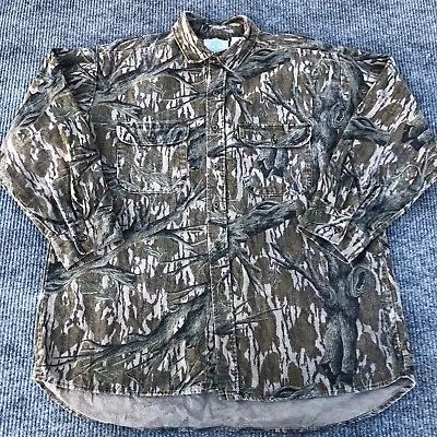 VINTAGE Mossy Oak Shirt Mens XL Camo Treestand Long Sleeve Made In USA • $99.99