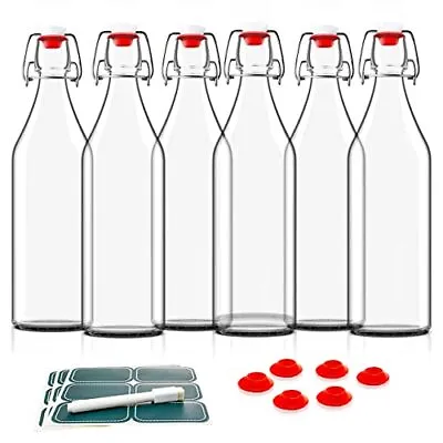 $26.73 • Buy Swing Top Glass Bottles - Flip Top Brewing Bottles For Kombucha Kefir Beer