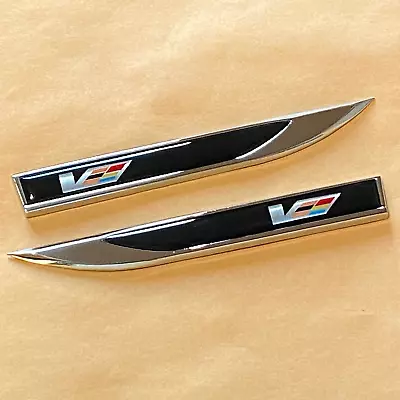 2pcs Cadillac V Flag Car Side Fender Emblem Sticker Badge • $15.99