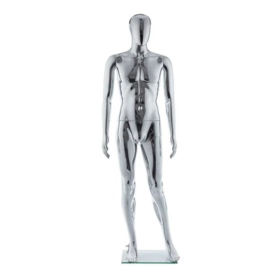 £214.80 • Buy Faceless Mannequin 01 - Male - Metallic Chrome - Eco-Friendly Plastic