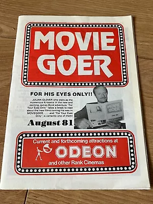 Odeon Cardiff 1981 Cinema Film Programme Brochure. For Your Eyes Only James Bond • £25