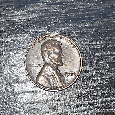 1964 Lincoln Penny No Mint Mark. L RIM ERROR W ERROR  Good Condition • $400