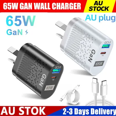 65W GaN Wall Charger Type C PD QC 3.0 Fast Charging Power Adapter USB-C Brick • $5.50