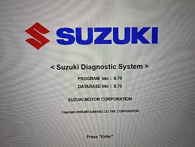 READY TO USE --Laptop Suzuki Marine Outboard Diagnostic Kit SDS 8.7 • $185