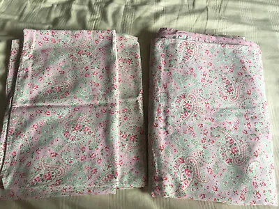 £25 • Buy Cath Kidston For Ikea Pink Colour Paisley Single Duvet Set 2 Pillowcases