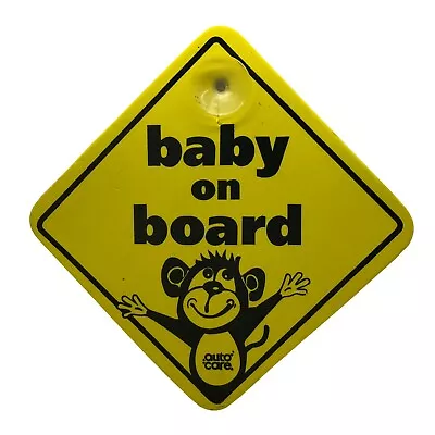 Baby On Board Car Window Child Safety Sign Foam Construction With Suction Cup • £2.99