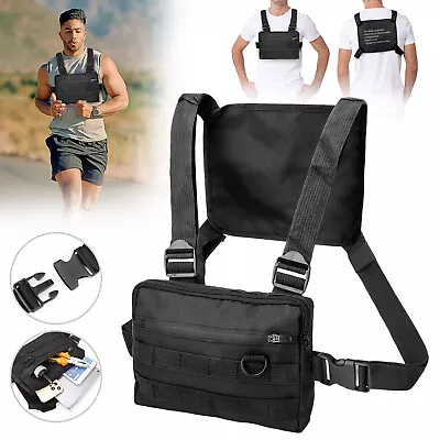 Tactical Combat Chest Rig Bag Front Pouch Recon Kit Pack Sport Protective Vest • $12.98