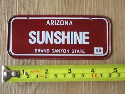 1989 Vintage Arizona Bicycle License Plate! Sunshine • $6