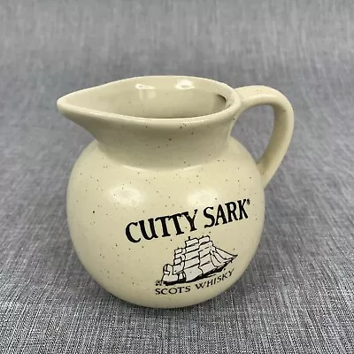 Vintage Stoneware 1/2 Pint Cutty Sark Scots Whiskey Pitcher Pub Jug Advertising • $11.99