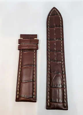 Original MIDO Baroncelli Model M8607 / M8605 Brown Leather 22mm Watch Band Strap • $48