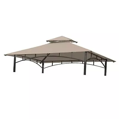 Grill Gazebo Replacement Canopy Roof 5' X 8' Outdoor BBQ Gazebo Canopy Khaki • $58.72