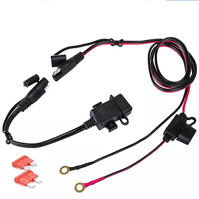 Motorcycle USB Charger Waterproof SAE To USB Cable Adapter Phone GPS Tablets D • $26.38