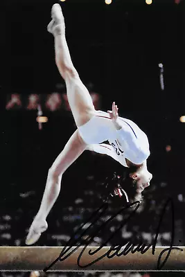 Nadia Comaneci Olympic Gymnast Signed 7.5 X 5 Photograph 4 *With COA* • $17.26