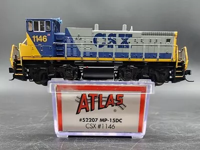 Atlas 52207 N Scale CSX 1146 MP-15DC Powered Diesel Locomotive  • $99.99
