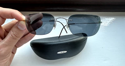 £110 • Buy Silhouette Titanium M8562 Wraparound Sunglasses Gunmetal & Black - Fast P&p